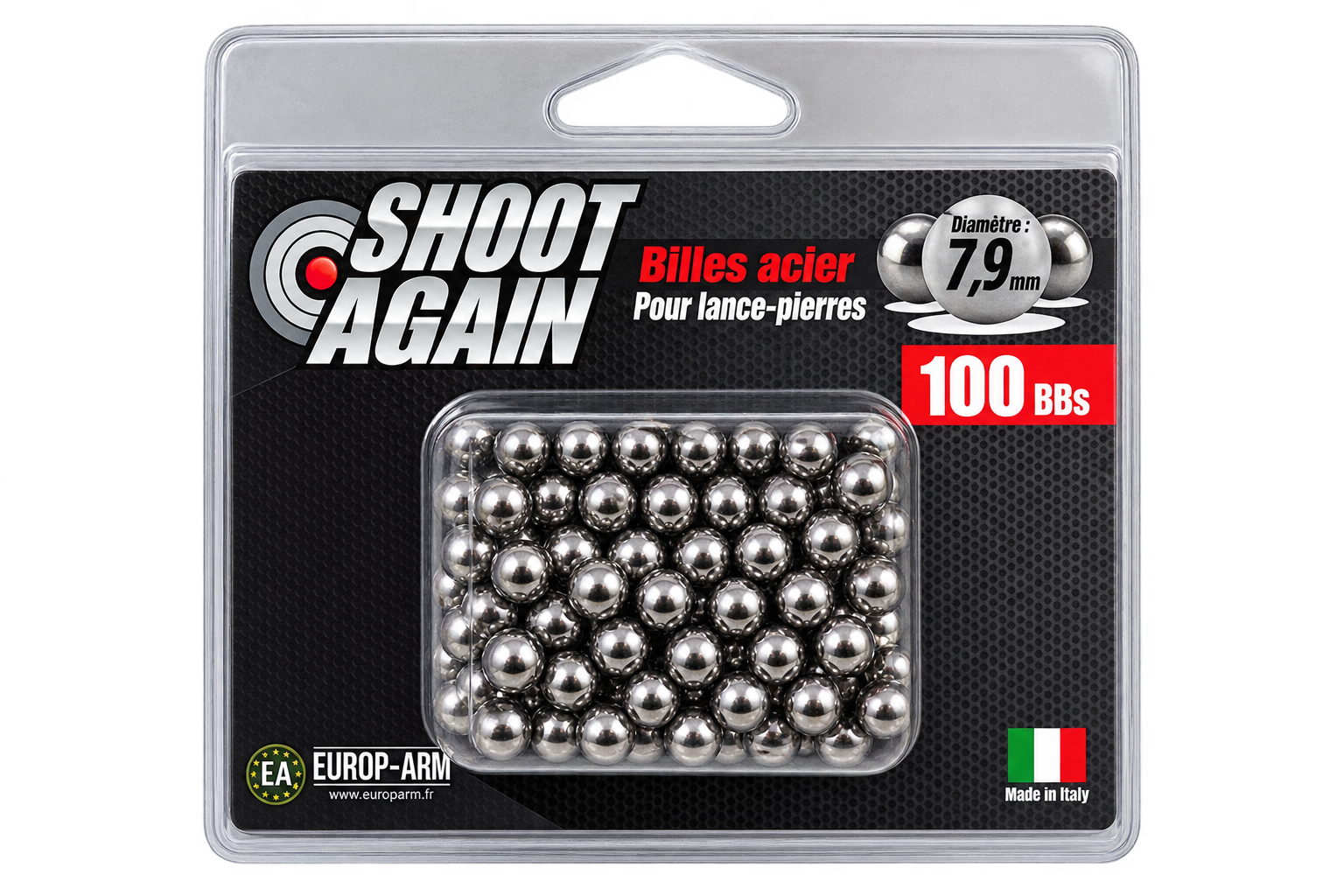 100 Billes Acier 7,9 Mm Pour Lance Pierre