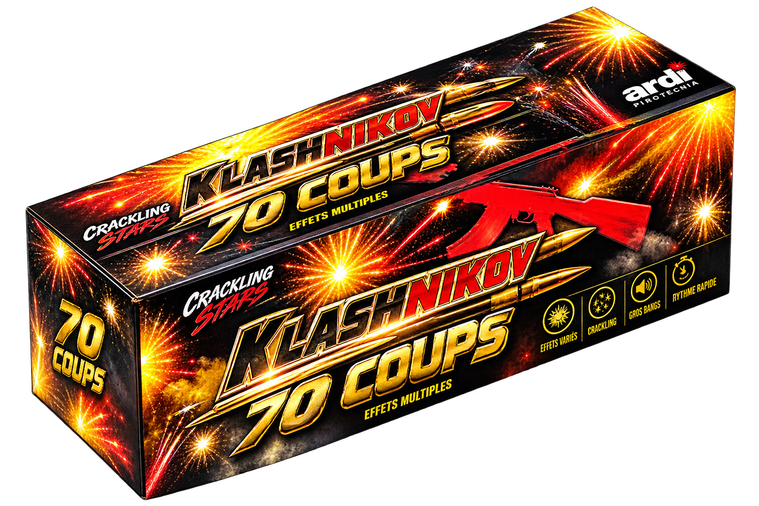 K.P – Paquet de 5 Pétards mitraillettes kalashnikov 70 coups klasek