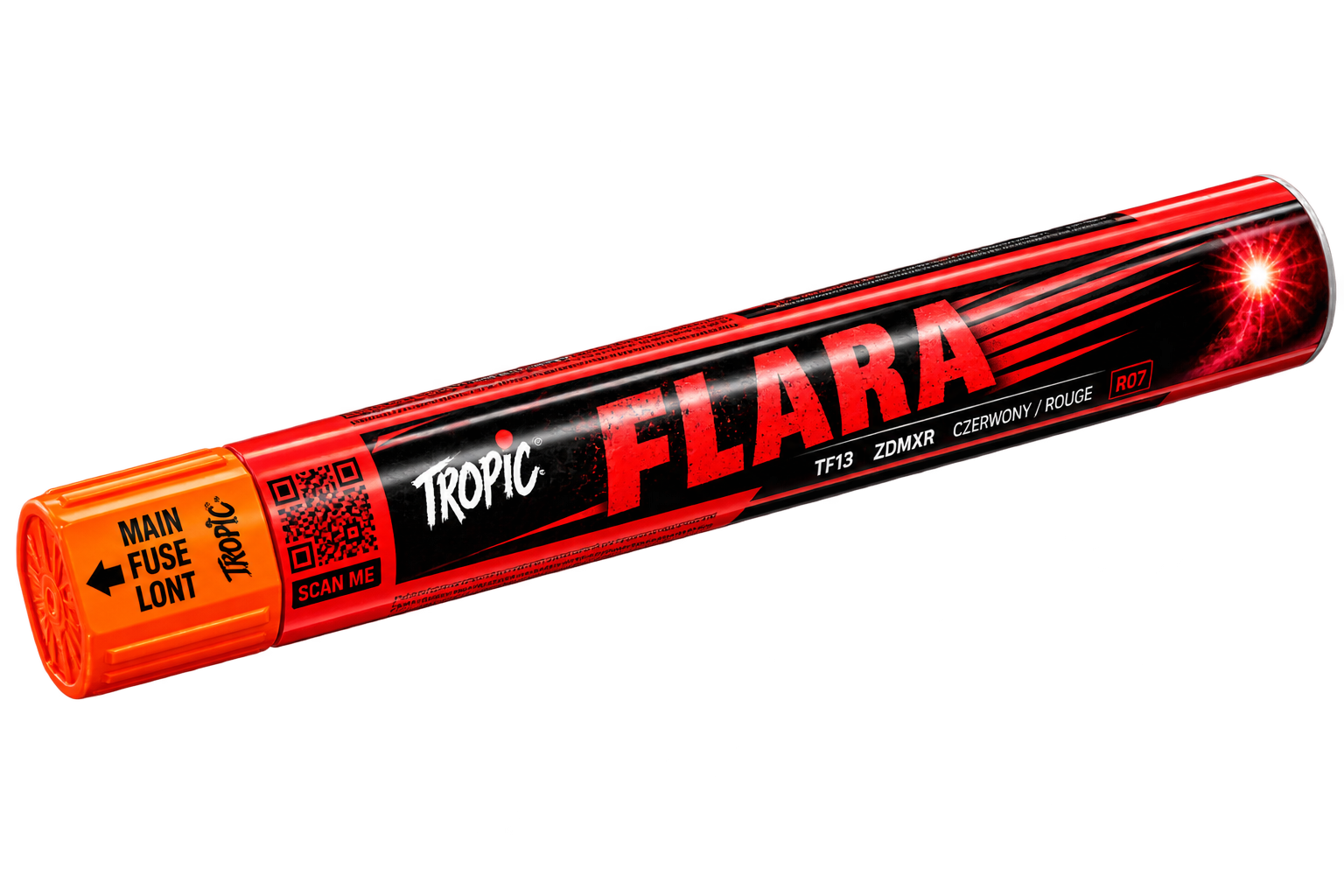 Torche Supporter Rouge – 1 Unité