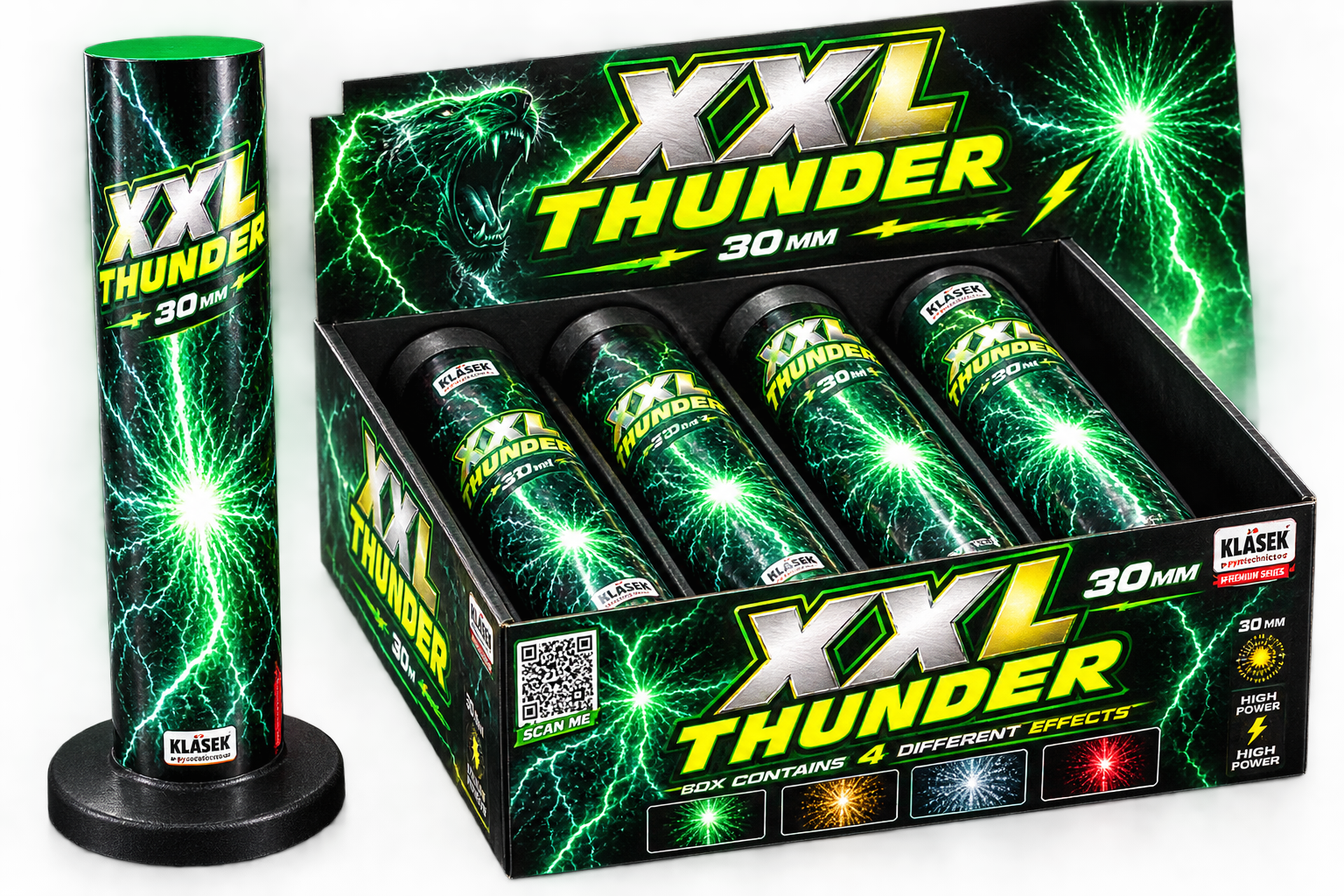 K.P – Paquet de 4 Mortiers thunder xxl 30mm