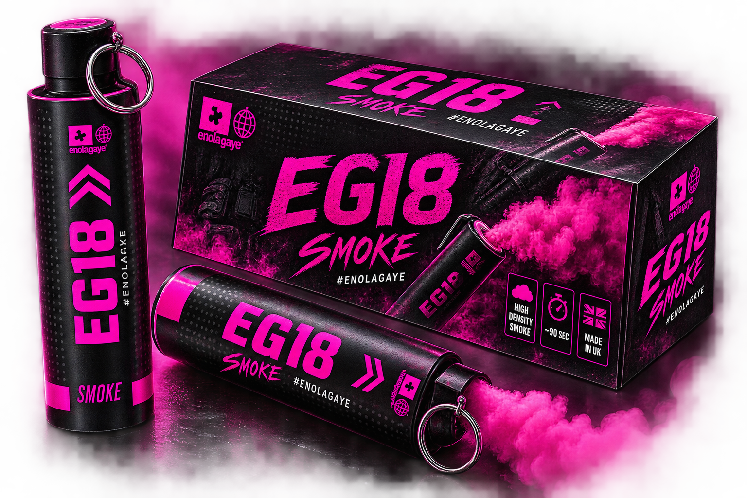 E.G – Fumigène wire pull assault smoke Rose