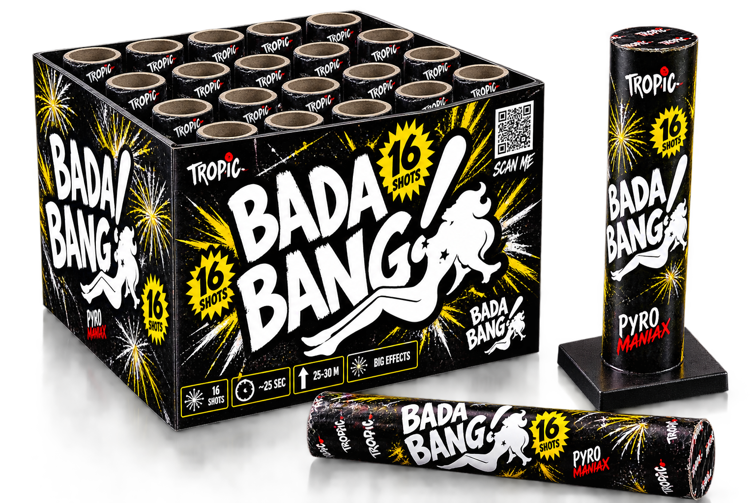 Tropic – Batterie Artifice 16 coups BADA BANG