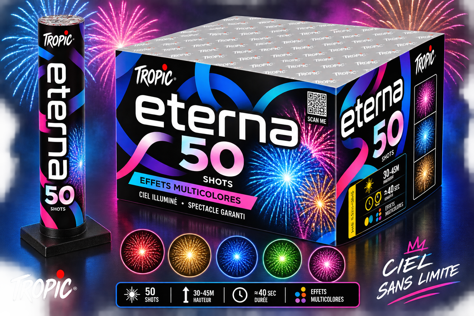 Tropic – Batterie 50 coups « eterna »