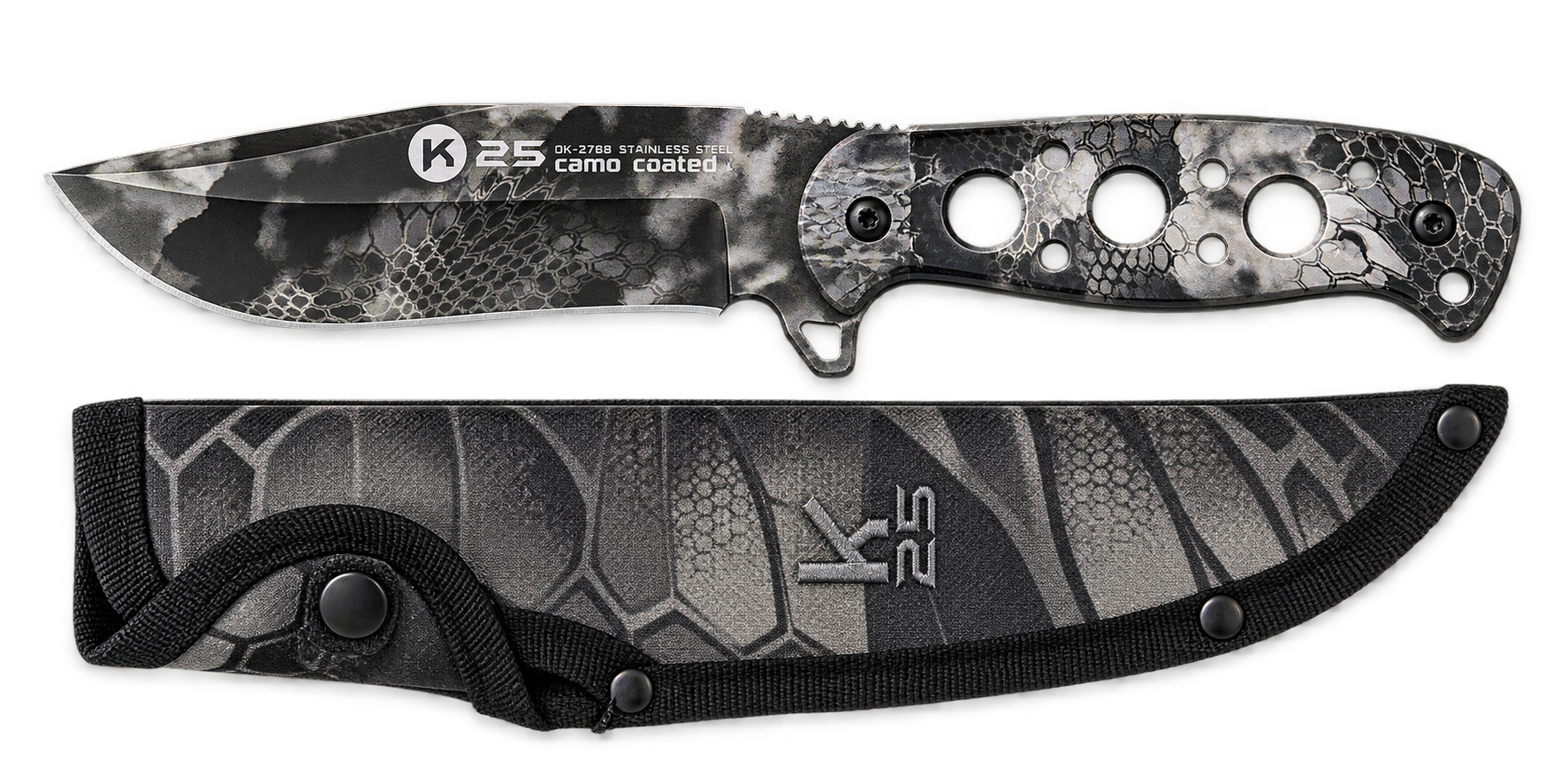 K25 – Couteau Tactique & Bushcraft Kryptek Typhon