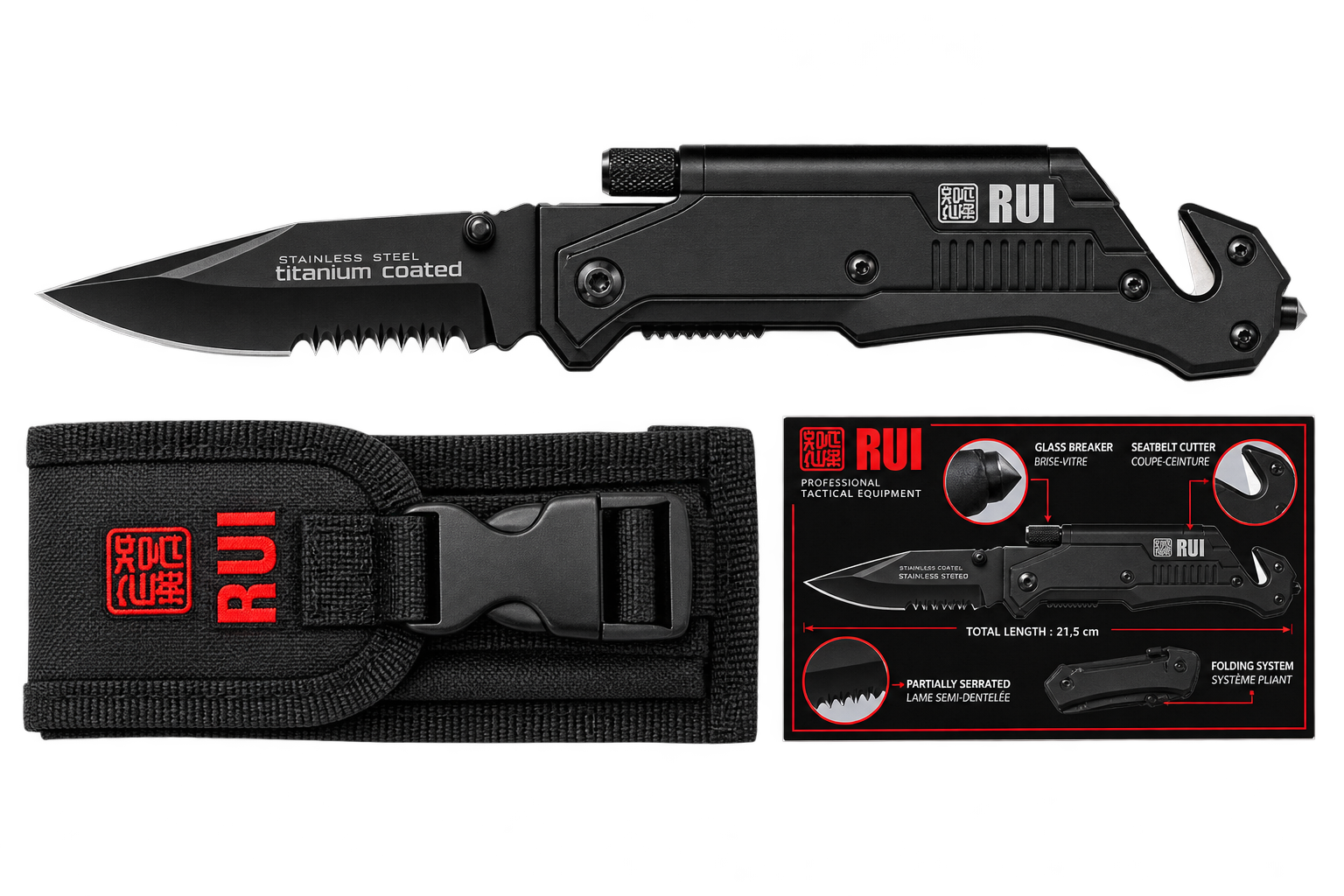 K25 – Couteau Rui Pliant Tactique / Survie