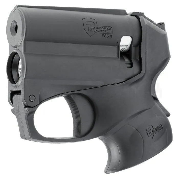 Umarex - Pistolet pgs 2 kit black p2p avec lampe 200 lumens intégrée et bombe au poivre
