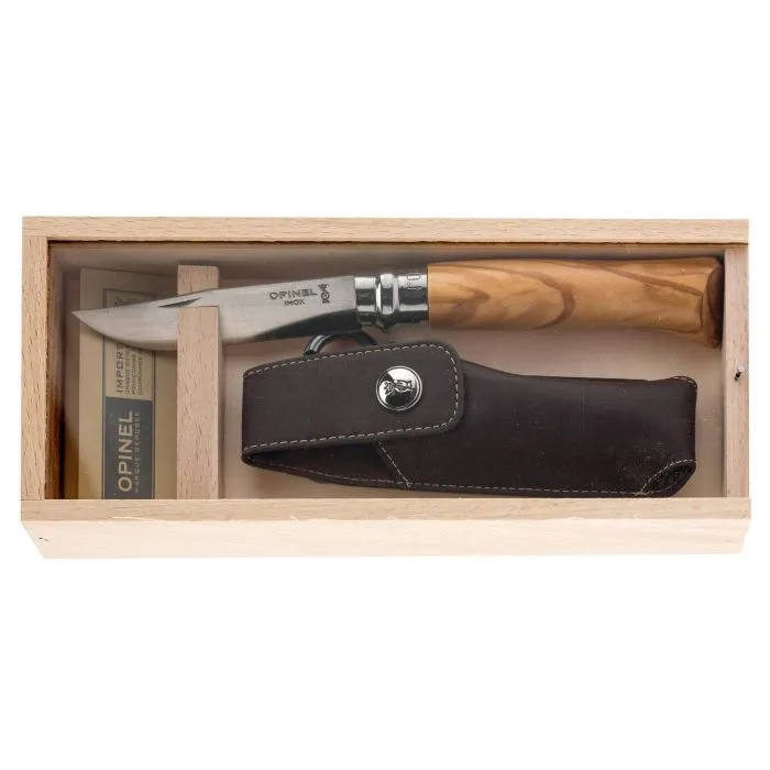 Opinel - Coffret Couteau Numéro 8 - Bois D'olivier