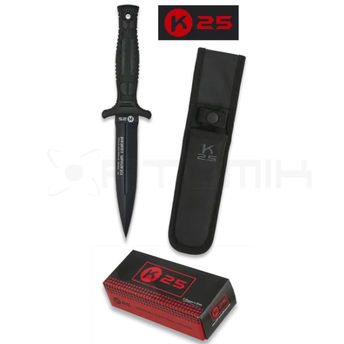 K25 - Poignard de botte avec étui. Lame 12.1 cm